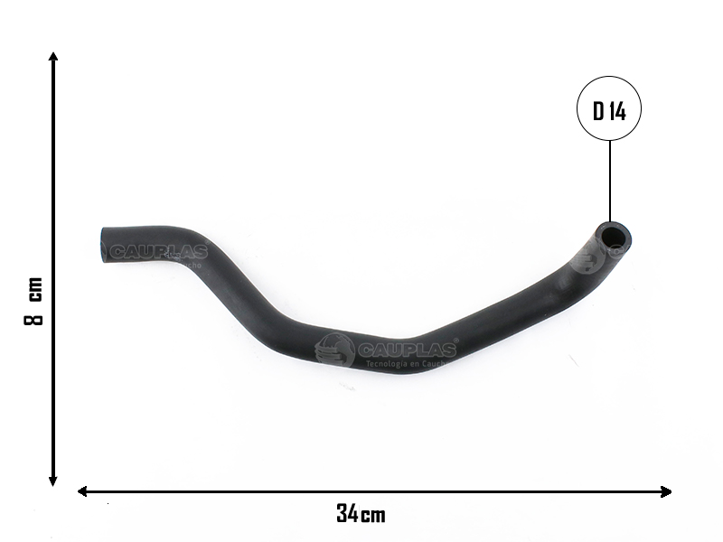 CAUPLAS MANGUERA CALEFACTOR SALIDA TOYOTA HILUX I-IV SW4 OEM:872450K660 872460k660