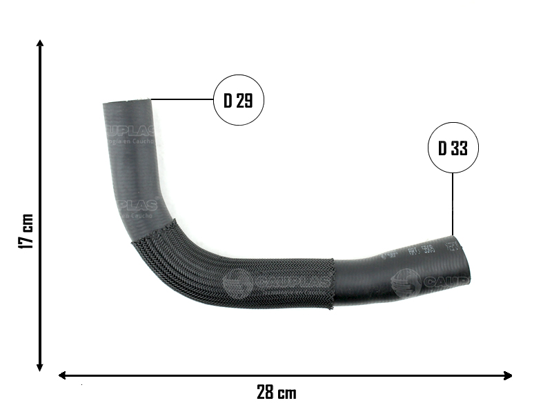 CAUPLAS MANGUERA RADIADOR INFERIOR TOYOTA COROLLA   =YACO 4345