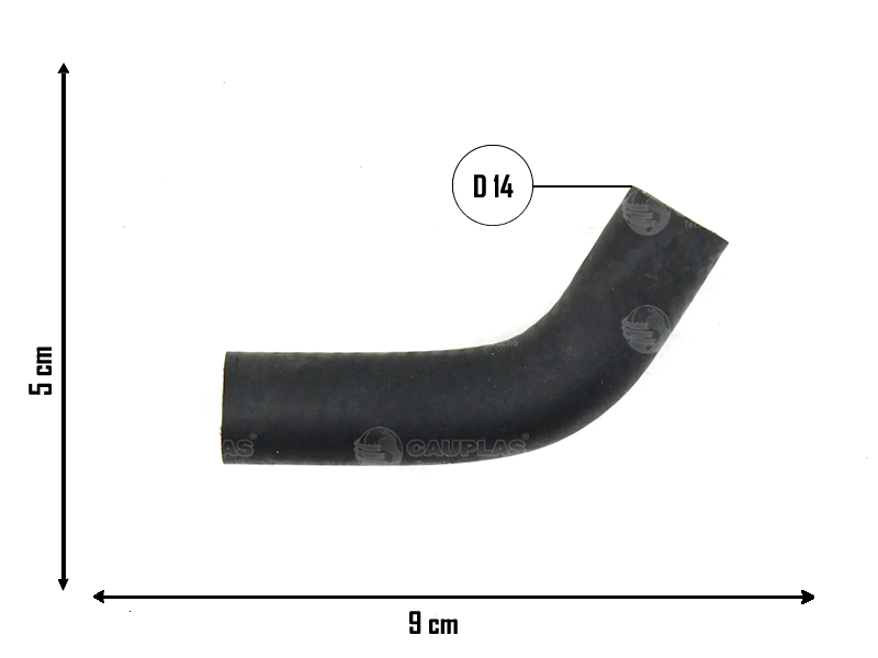 CAUPLAS MANGUERA PASO DE AGUA TOYOTA HILUX V OEM:1626711010