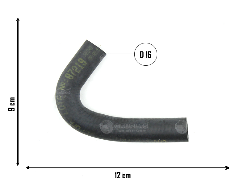 CAUPLAS MANGUERA PASO DE AGUA TOYOTA HILUX V OEM:162990E010