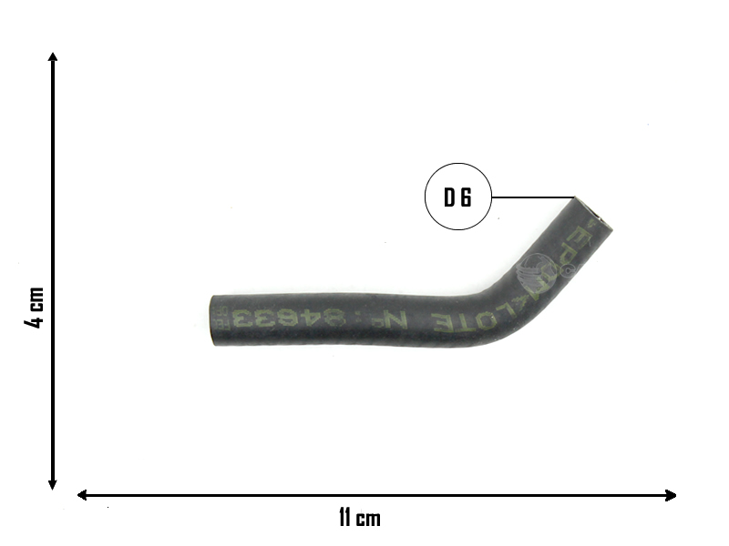 CAUPLAS MANGUERA PASO DE AGUA TOYOTA HILUX V OEM:1628511010