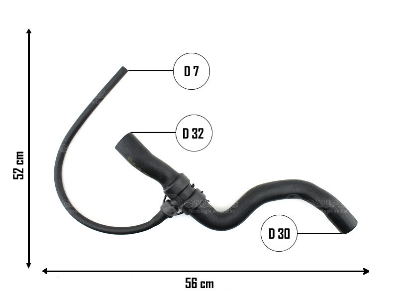 CAUPLAS MANGUERA RADIADOR SUPERIOR VW POLO OEM:6KE121101C =YACO 3570