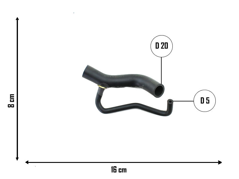 CAUPLAS MANGUERA DESCARGA DE GASES VW GOL II/III/IV QUANTUM SANTANA  SAVEIRO II/III/IV
