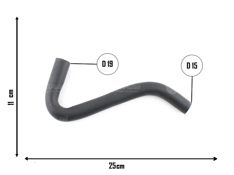 CAUPLAS MANGUERA CALEFACTOR ENTRADA VW GOL II-III-IV SAVEIRO II-III-IV OEM:377819371B =YACO 3408