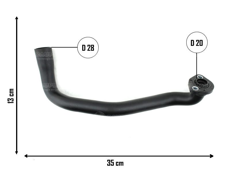 CAUPLAS MANGUERA CONEX A VALVULA REGULADORA CORDOBA IBIZA CADDY GOL II III  =YACO 3095