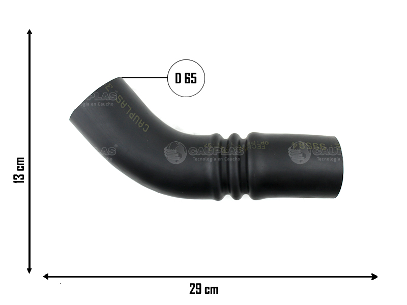 CAUPLAS MANGUERA CONDUCTO DE FILTRO DE AIRE INCA CADDY POLO OEM:6KE129615 =YACO 2814
