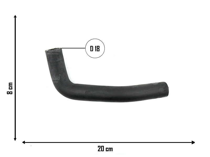 CAUPLAS MANGUERA RADIADOR DE ACEITE A TUBO RIGIDO VW CADDY POLO  =YACO 2043/2046