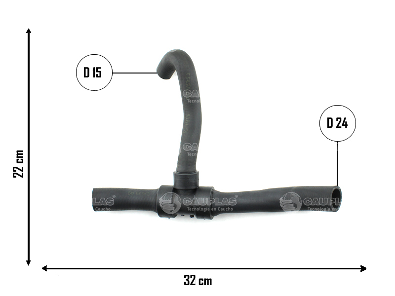 CAUPLAS MANGUERA REFRIGERACION VW GACEL GOL I SAVEIRO I SENDA =YACO 1482