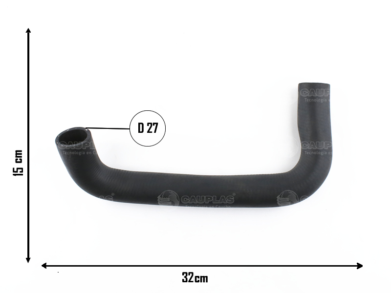 CAUPLAS MANGUERA RADIADOR INFERIOR VW GACEL GOL II/III/IV POINTER SAVEIRO II/III/IV SENDA  =YACO 1538