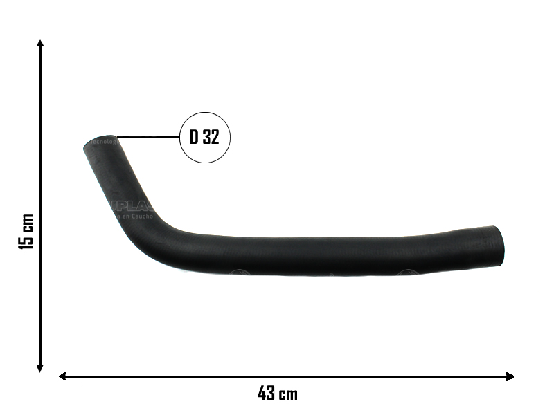 CAUPLAS MANGUERA RADIADOR SUPERIOR VW GACEL GOL I SAVEIRO I SENDA OEM:3051211011 =YACO 960