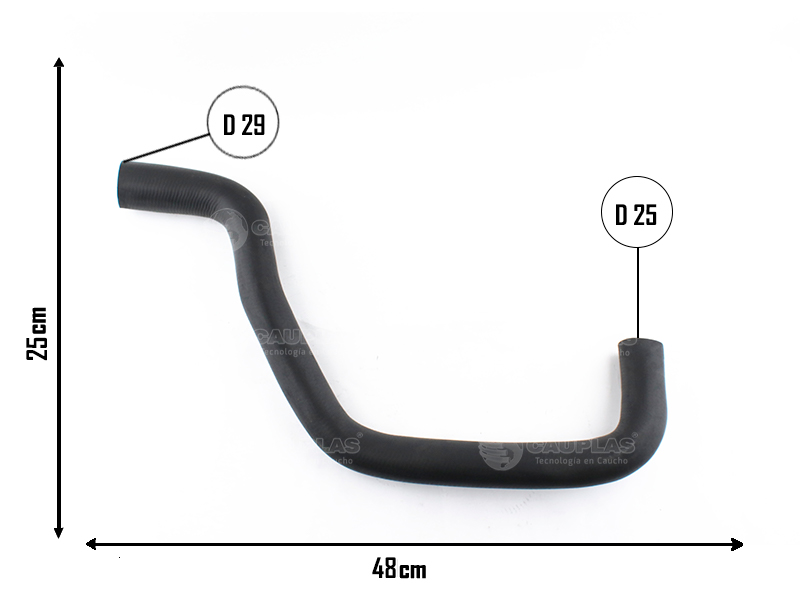 CAUPLAS MANGUERA RADIADOR SUPERIOR VW GOL I SAVEIRO I OEM:3051211015 3051211055 =YACO 1437