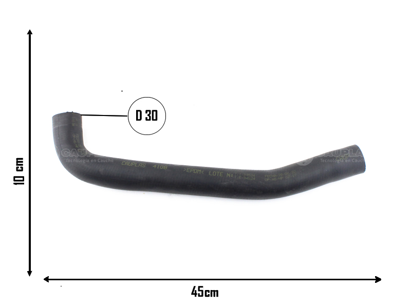 CAUPLAS MANGUERA RADIADOR SUPERIOR VW GACEL CARAT GOL I PASSAT =YACO 219/228/1584
