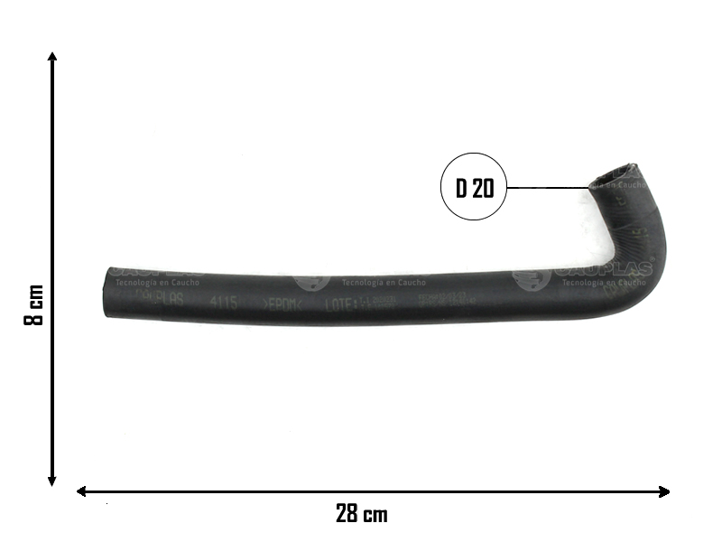 CAUPLAS MANGUERA DECANTADOR A  FILTRO DE CARBURADOR FIAT 1500 OEM:71302232 =YACO 715/852