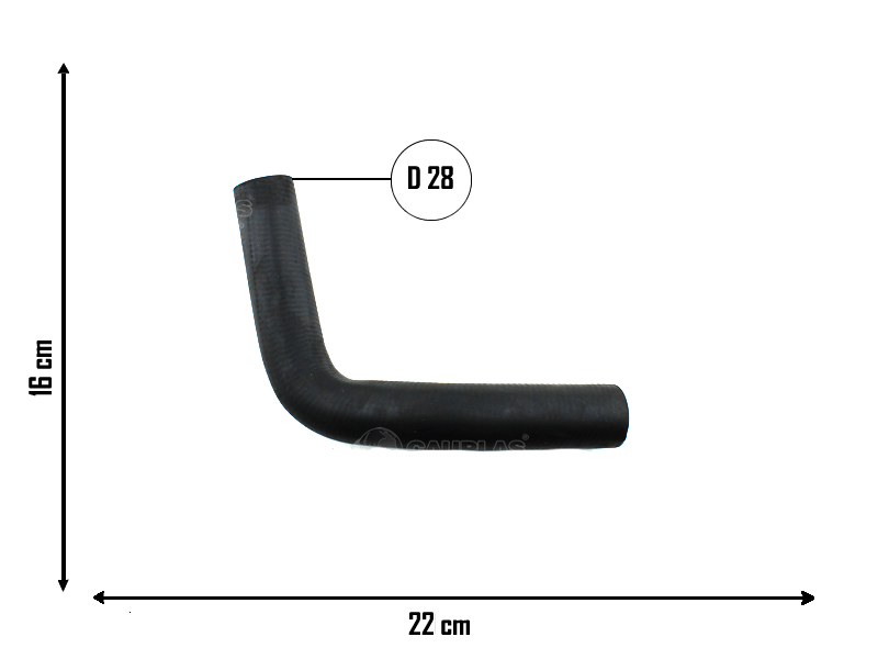 CAUPLAS MANGUERA RADIADOR SUPERIOR FIAT 1500 OEM:71245036 =YACO 695
