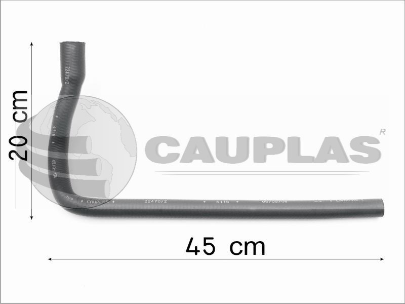 CAUPLAS MANGUERA BOMBA DE AGUA A CONECTOR INTERM VW 1500 = YACO 716