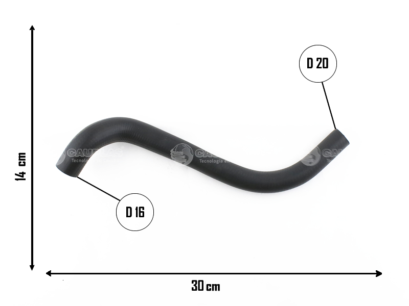 CAUPLAS MANGUERA REFRIGERACION VW GACEL GOL I/II/III/IV QUANTUM SANTANA SAVEIRO I/II/III/IV SENDA OEM:3051210632 =YACO 1529