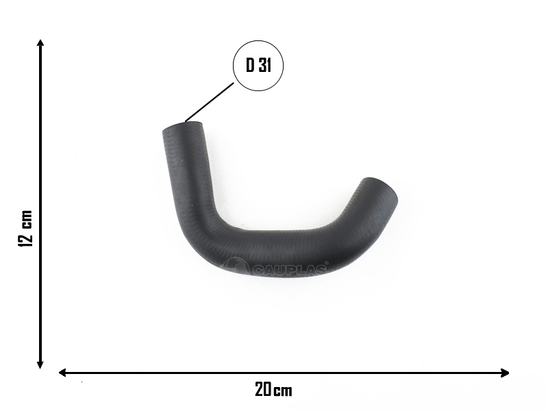 CAUPLAS MANGUERA RADIADOR INFERIOR VW GACEL GOL I PASSAT SAVEIRO I OEM:3051210512 =YACO 1114