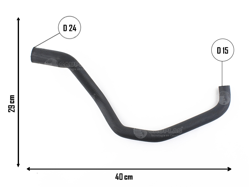 CAUPLAS MANGUERA CALEFACTOR ENTRADA VW GACEL GOL I SENDA SAVEIRO I =YACO 1337