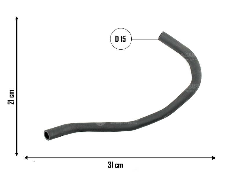 CAUPLAS MANGUERA VASO EXPANS A TUBO RIGIDO VW CADDY POLO CLASSIC OEM:6K0121109C =YACO 2035/2037