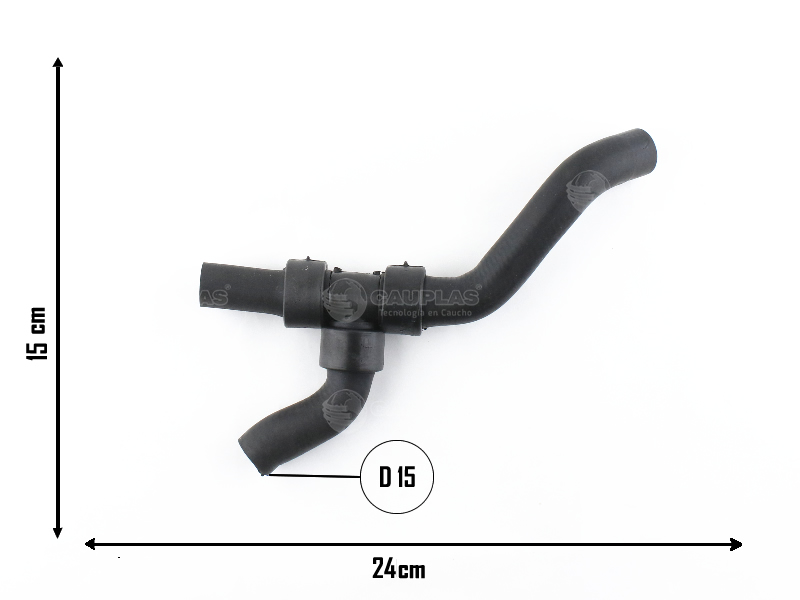 CAUPLAS MANGUERA VASO DE EXPAN A TUBO RIGIDO VW GACEL GOL I SAVEIRO I SENDA OEM:3051211095