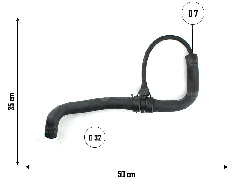 CAUPLAS MANGUERA RADIADOR SUP SEAT INCA VW CADDY POLO OEM:6KE121101B =YACO 2045
