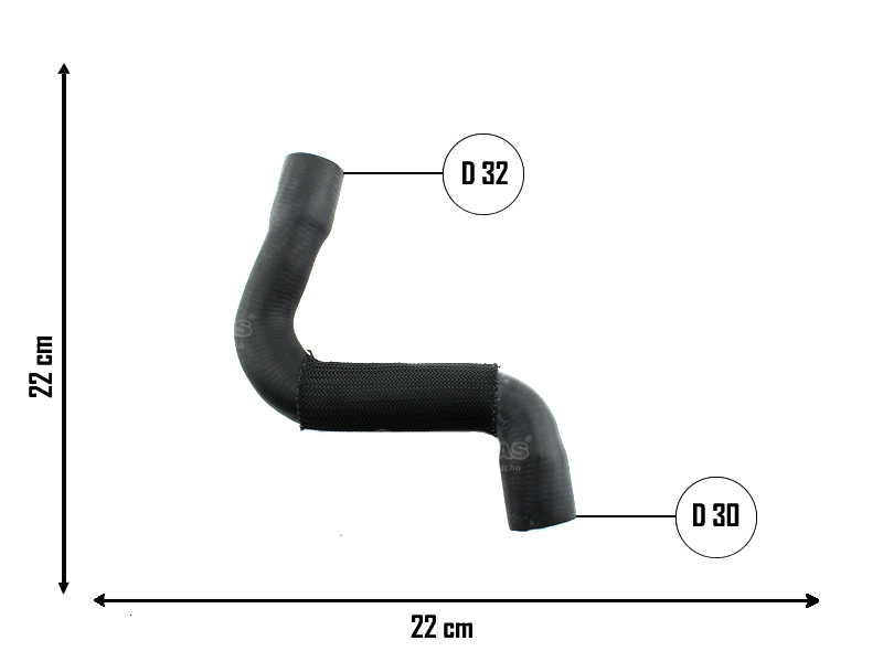 CAUPLAS MANGUERA RADIADOR INF CADDY POLO CORDOBA IBIZA INCA OEM:6K0121051C =YACO 1838