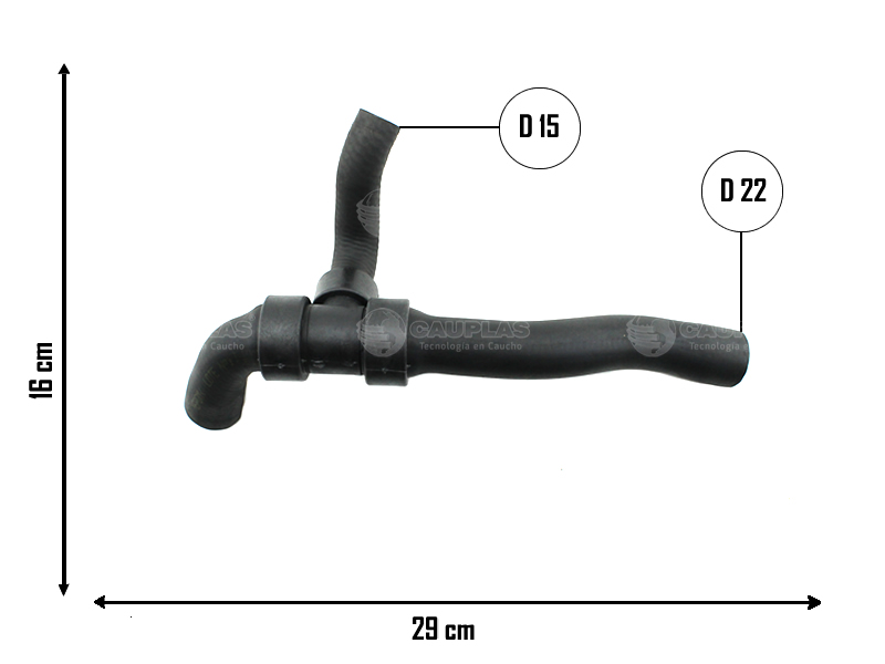 CAUPLAS MANGUERA REFRIGERACION SEAT INCA VW PASSAT POLO CLASSIC SHARAN OEM:028121053Q =YACO 2041