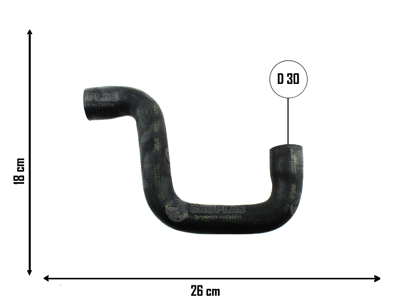 CAUPLAS MANGUERA RADIADOR INFERIOR SEAT INCA VW CADDY POLO  =YACO 1835/1842