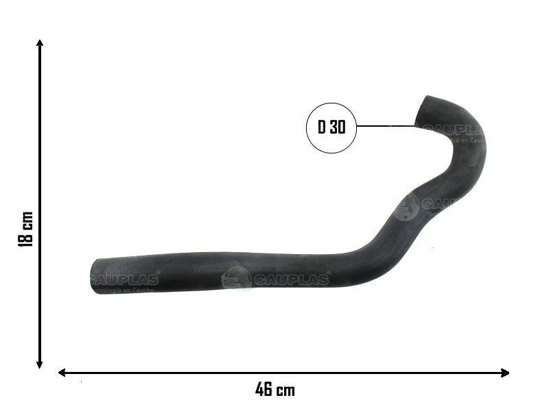 CAUPLAS MANGUERA RADIADOR SUPERIOR VW GOL II/III/IV SAVEIRO II OEM:377121101E =YACO 2064