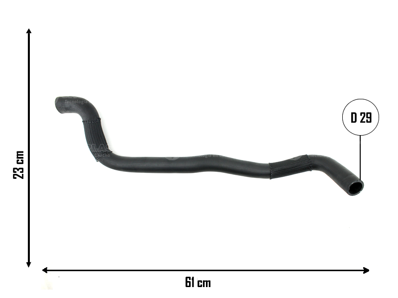 CAUPLAS MANGUERA RADIADOR INFERIOR SEAT  INCA VW CADDY POLO  =YACO 2044