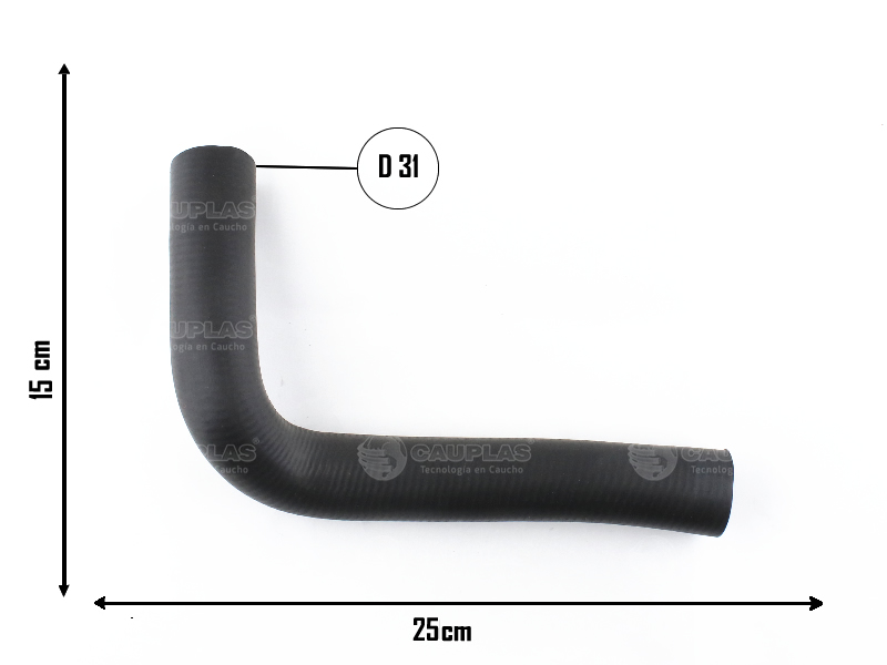 CAUPLAS MANGUERA RADIADOR SUPERIOR VW GOL II/III/IV SAVEIRO II OEM:377121101C =YACO 1747