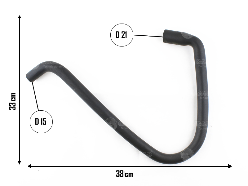 CAUPLAS MANGUERA CALEFACTOR SALIDA DEL BLOCK VW POINTER FORD ESCORT ORION =YACO 1516