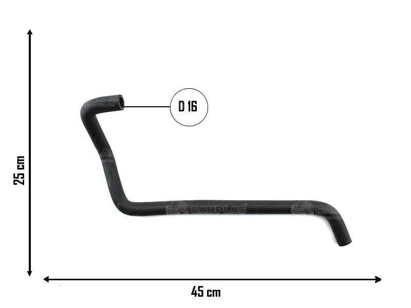 CAUPLAS MANGUERA CALEFACTOR SALIDA VW GACEL PASSAT SENDA  =YACO 229