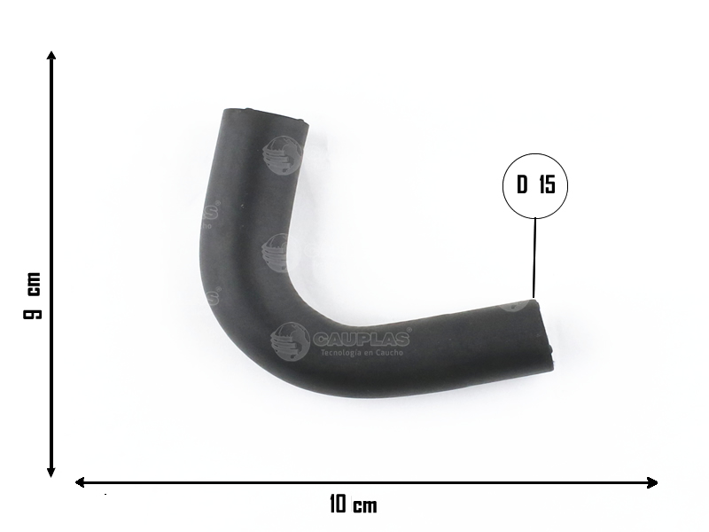CAUPLAS MANGUERA VASO DE EXPAN A TUBO RIGIDO VW GACEL GOL I SAVEIRO I SENDA  =YACO 1577