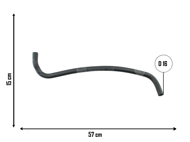 CAUPLAS MANGUERA VASO DE EXPAN A RAD INF VW GOL II/III/IV SAVEIRO II =YACO 2067