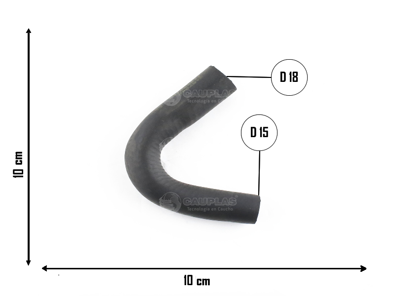 CAUPLAS MANGUERA TUBO RIGIDO A RAD ACEITE VW GACEL GOL I SAVEIRO I SENDA OEM:371121059 =YACO 1751