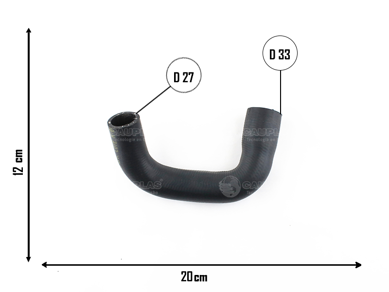 CAUPLAS MANGUERA RADIADOR INF VW GACEL GOL I PASSAT SAVEIRO I OEM:491210511 =YACO 961