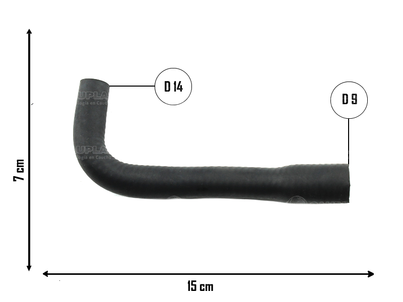 CAUPLAS MANGUERA CALEFACTOR A TUBO RIGIDO VW GOL II SAVEIRO II SENDA =YACO 2057