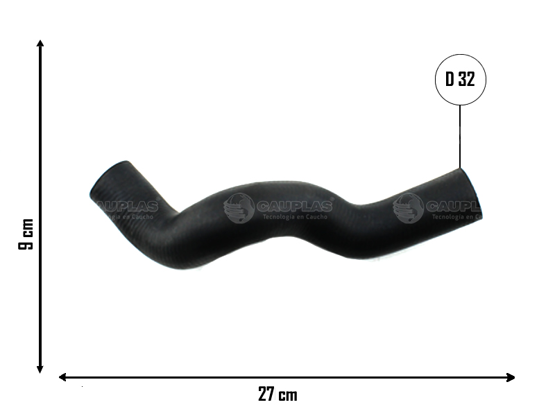 CAUPLAS MANGUERA RADIADOR SUPERIOR VW GOL II SAVEIRO OEM:377121101H =YACO 2068