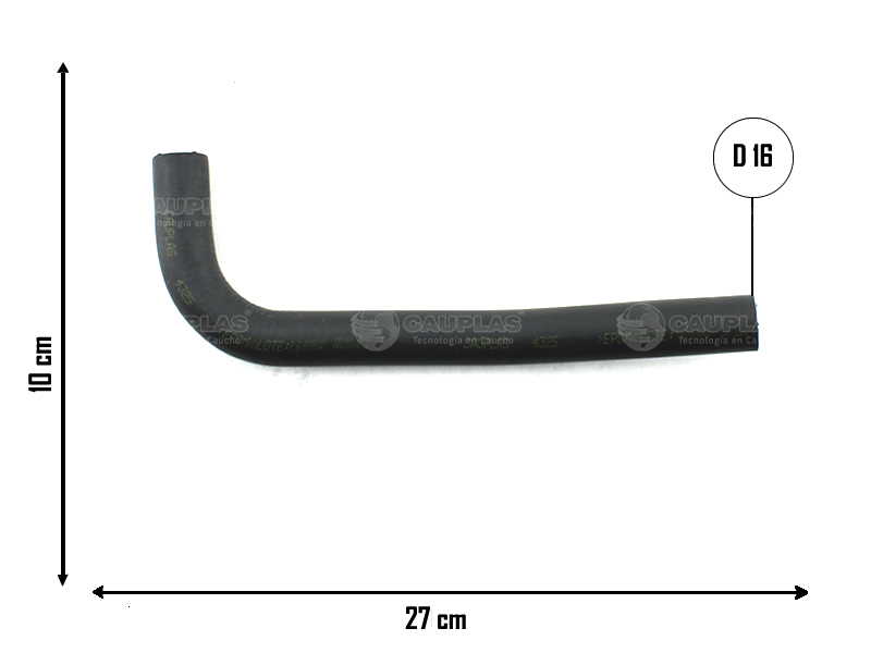 CAUPLAS MANGUERA CALEFACTOR SALIDA VW GOL II SAVEIRO II OEM:377819375A =YACO 1504
