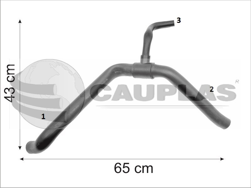CAUPLAS MANGUERA RADIADOR INF VW GOL II/III SAVEIRO II/III OEM:377121051P =YACO 2065