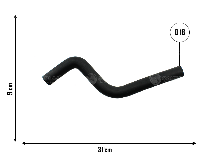 CAUPLAS MANGUERA CALEFACTOR SALIDA SEAT CORDOBA IBIZA INCA VW CADDY GOLF III PASSAT POLO SANTANA =YACO 2815