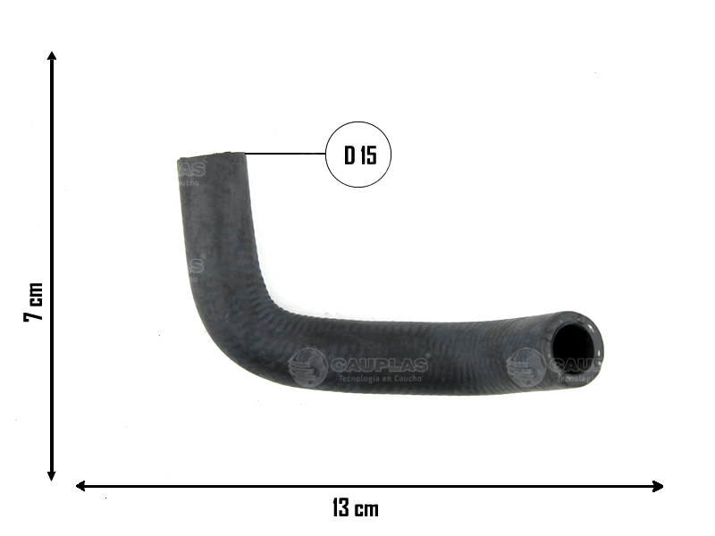 CAUPLAS MANGUERA RADIADOR INFERIOR AUXILIAR VW GOL II/III SAVEIRO II/III OEM:377122101E = YACO 2055