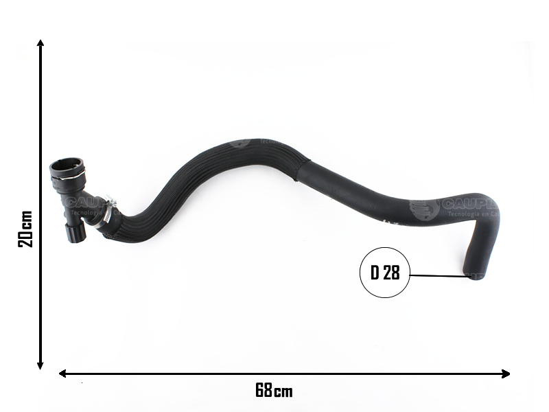CAUPLAS MANGUERA RADIADOR INF AUDI A3 VW BORA GOLF IV/V OEM:1J0122051H =YACO 2069/3029