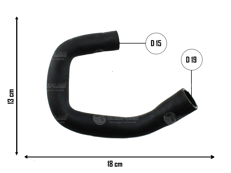 CAUPLAS MANGUERA DESCARGA DE GASES VW GOL II SAVEIRO II OEM:377103493