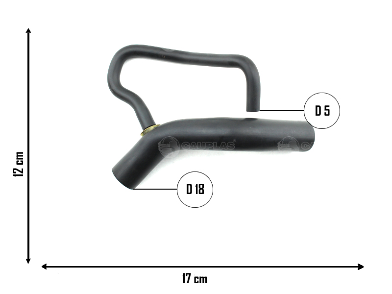 CAUPLAS MANGUERA DESCARGA DE GASES VW GOL II SAVEIRO II OEM:377103493D =YACO 3491