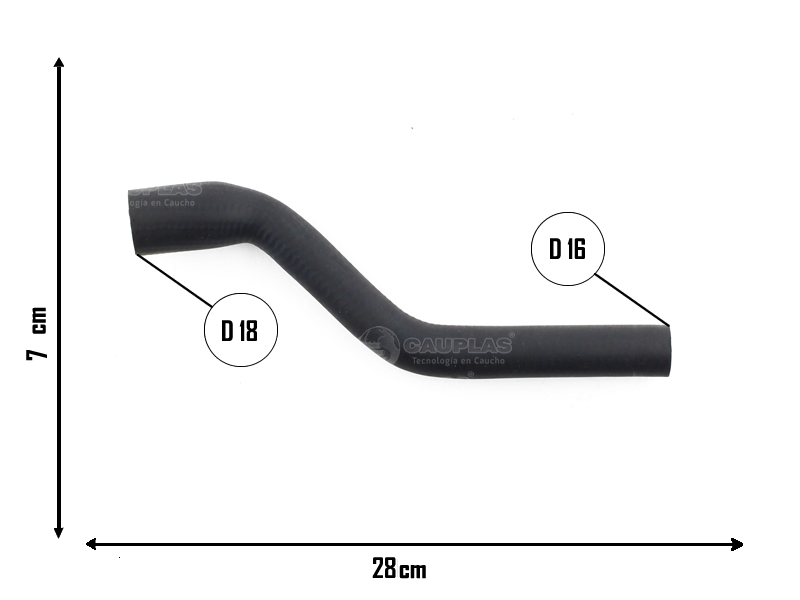 CAUPLAS MANGUERA CALEFACCION ENTRADA VW GOL II/III/IV SAVEIRO II =YACO 3174