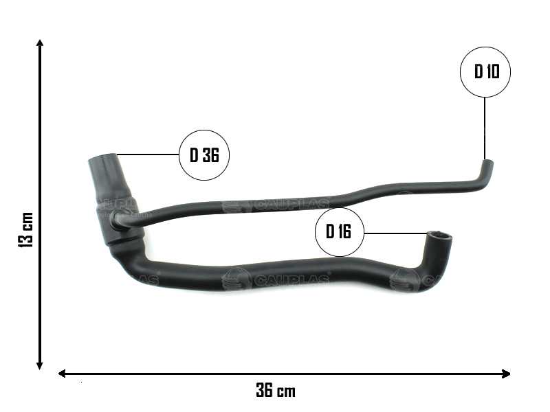 CAUPLAS MANGUERA DEFLECTOR DE ACEITE VW FOX GOLF IV/V SURAN OEM:032103493P =YACO 3681