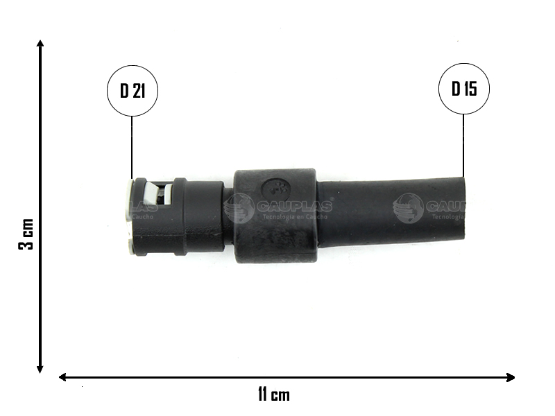 CAUPLAS MANGUERA RADIADOR INFERIOR VW GOL II/III/IV SAVEIRO II