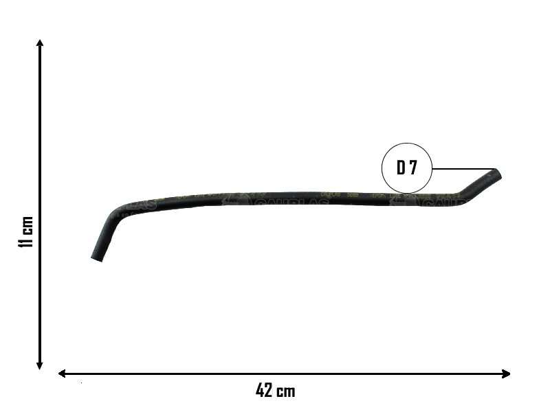 CAUPLAS MANGUERA VASO DE EXPANSION A/A VW GOL V SAVEIRO V VOYAGE OEM:5U0122447B =YACO 3684